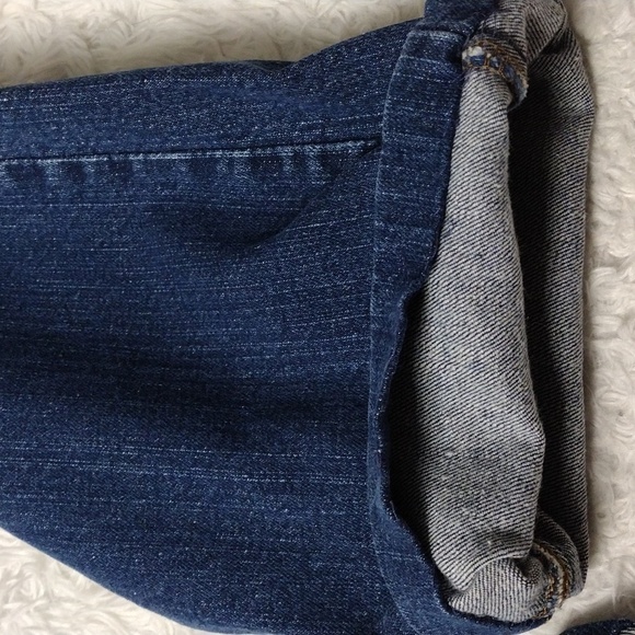 505 Levi's Blue Dark Wash High Rise Five Pocket Zip Up Straight Leg Denim Jean - Picture 4 of 15